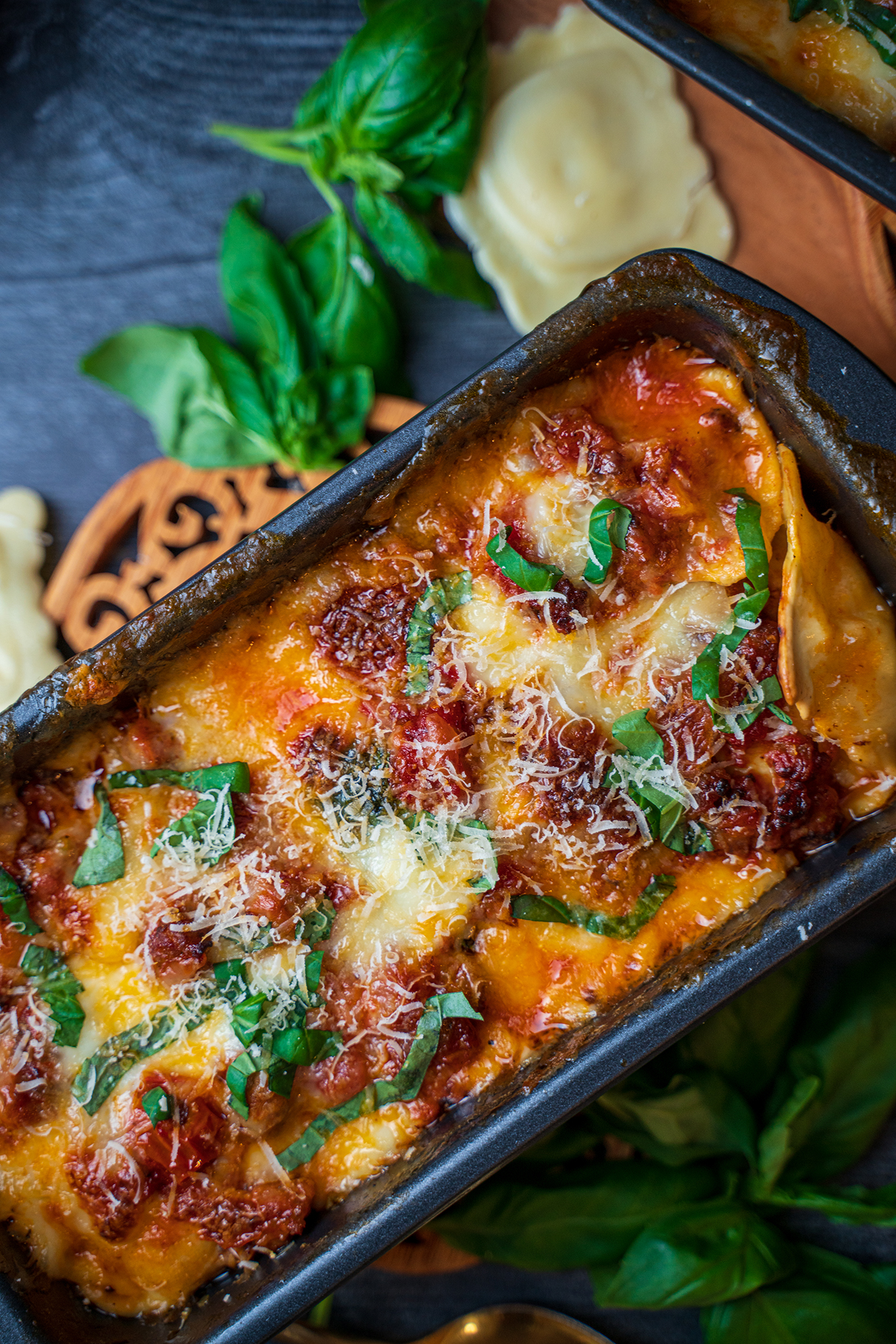 A deliciously gooey lasagna recipe where the noodles are swapped out for ravioli!